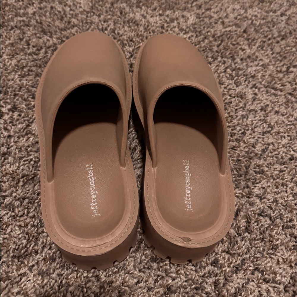 Jeffery Campbell Chunky Platform Slip-On Clog in Taupe - Picture 2 of 3